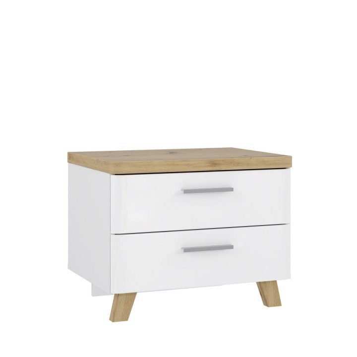 Тумба приліжкова OLINDA OLNK013 Forte білий / дуб артисан